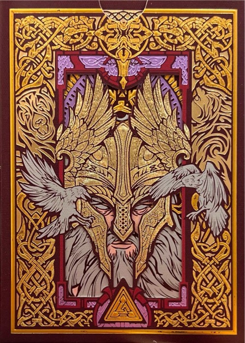 Norse Myths Odin Gilded Card Detail Image