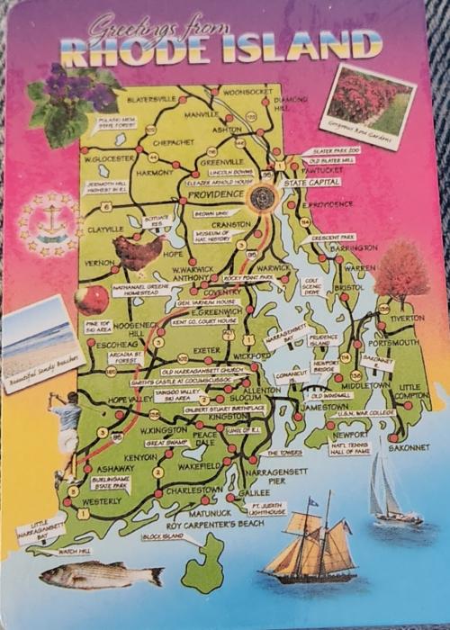 Greetings from Rhode Island Card Detail Image