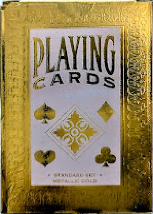 The Works Playing Cards Standard Set Metallic Gold Card Detail Image