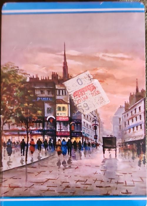 18th Century Street Scene Card Detail Image