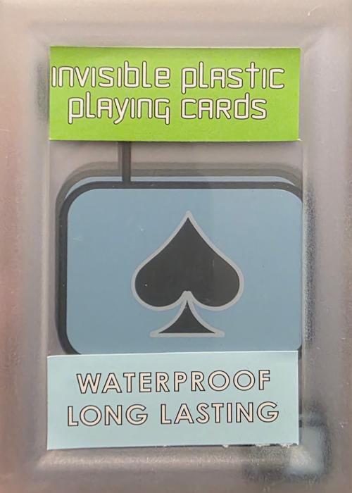 Invisible Plastic Playing Cards Card Detail Image