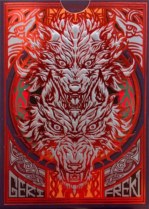 Norse Myths Fenrir Gilded Card Detail Image