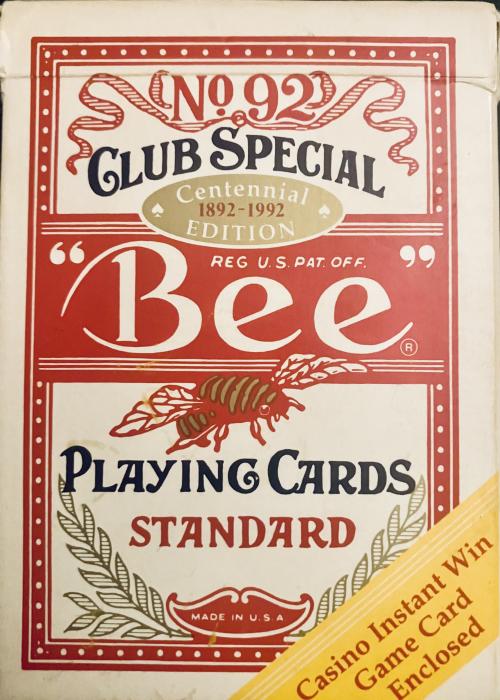 Bee Centennial Edition (1892-1992) - Red Card Detail Image