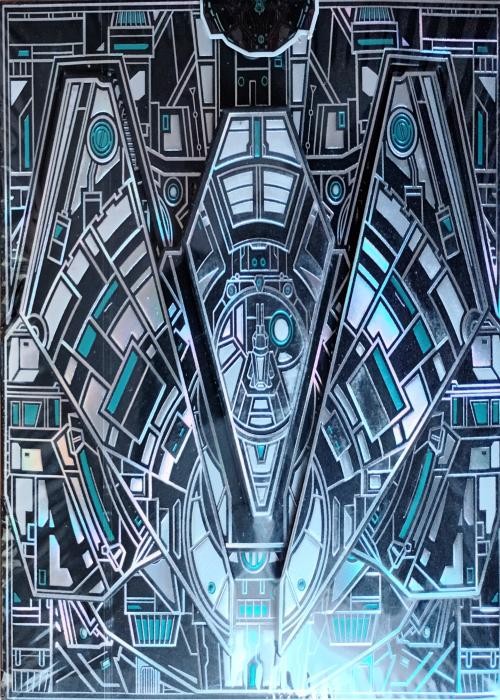 Cosmo Voyager Spaceship Black Holo Gilded Card Detail Image